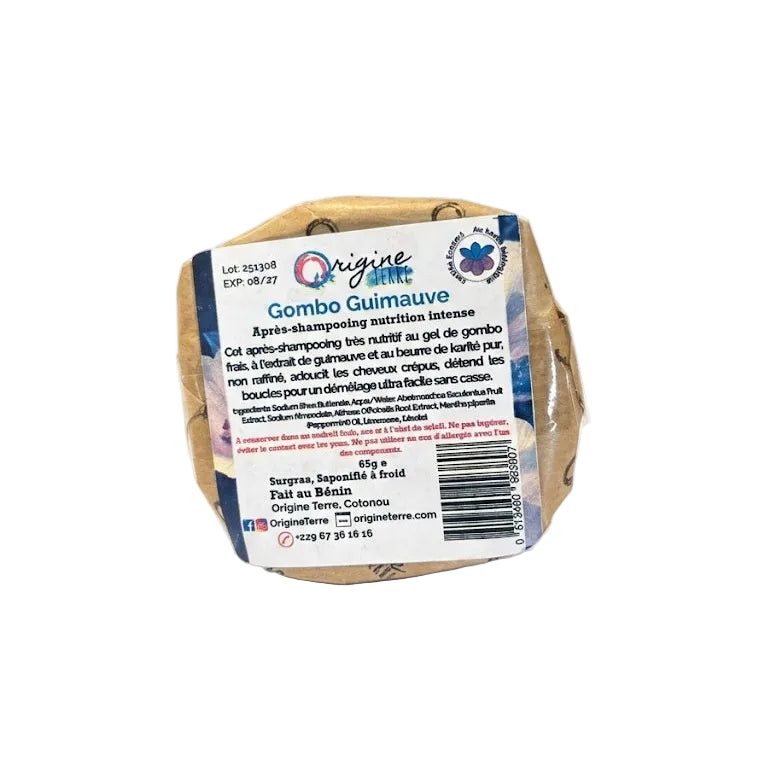 Après-Shampooing Solide Gombo Guimauve - Origine et Terre